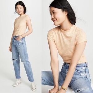 Free People • Night Sky Tee pink stripe Summer Rose baby t shirt